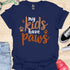 My kids have paws - V1 - Bold and Cool T-Shirt